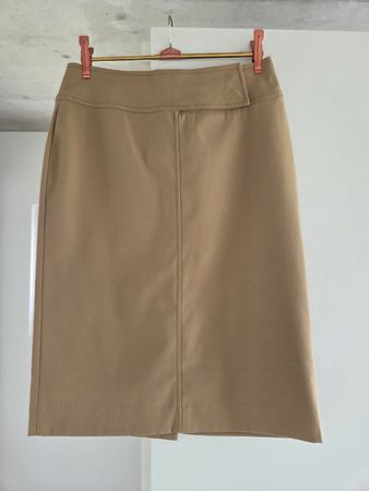 NEU Hennes Rock Gr. 36 Beige Sommer Business Chic ☀️