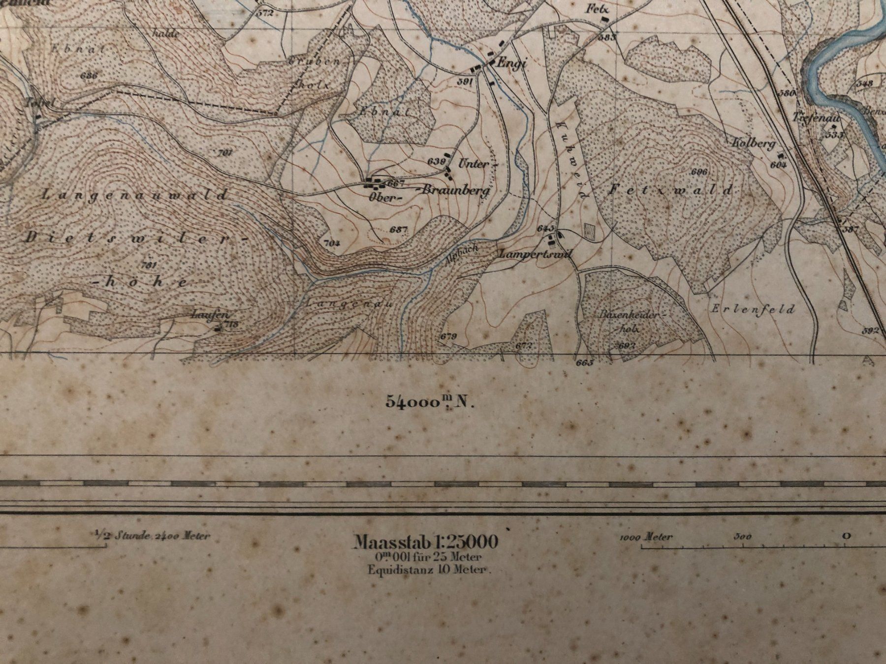 Landkarten & Atlanten: Siegfriedatlas Blatt 72: Wil 1880 – Gebraucht aus Zürich von allp 4