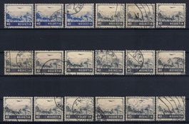 Flugpost 1941/48 ZNR F28+F44  gute Werte gest.