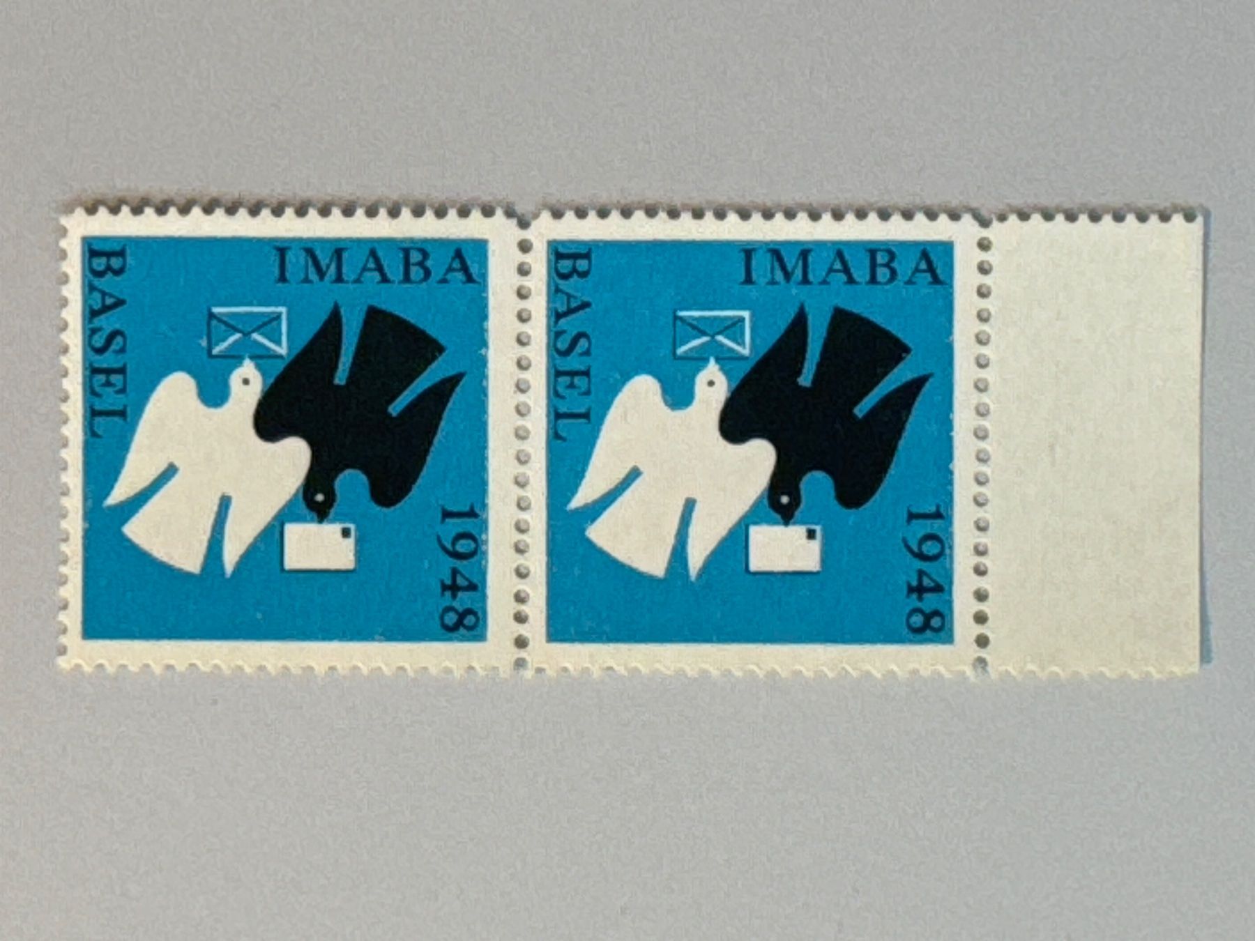Alle Briefmarken: 1948 IMABA Basel, postfrisch – Gebraucht aus Küssnacht am Rigi von POSTOMASTER