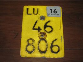 Mofa Nummernschild LU gebraucht Kontrollschild