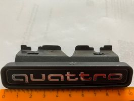 Audi Quattro Schriftzug, Original,  für Kühlergrill