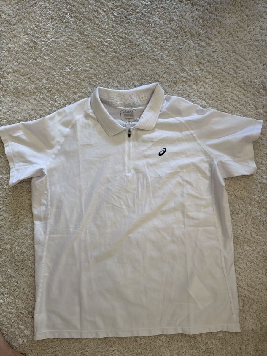 Asics Magliette Polo: Polo blanc ASICS  – Nuovo (secondo la descrizione) da Genève venduto da car_cq69