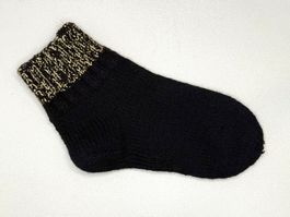 Cashmere 100%, Hand Made Knitted Socks Black