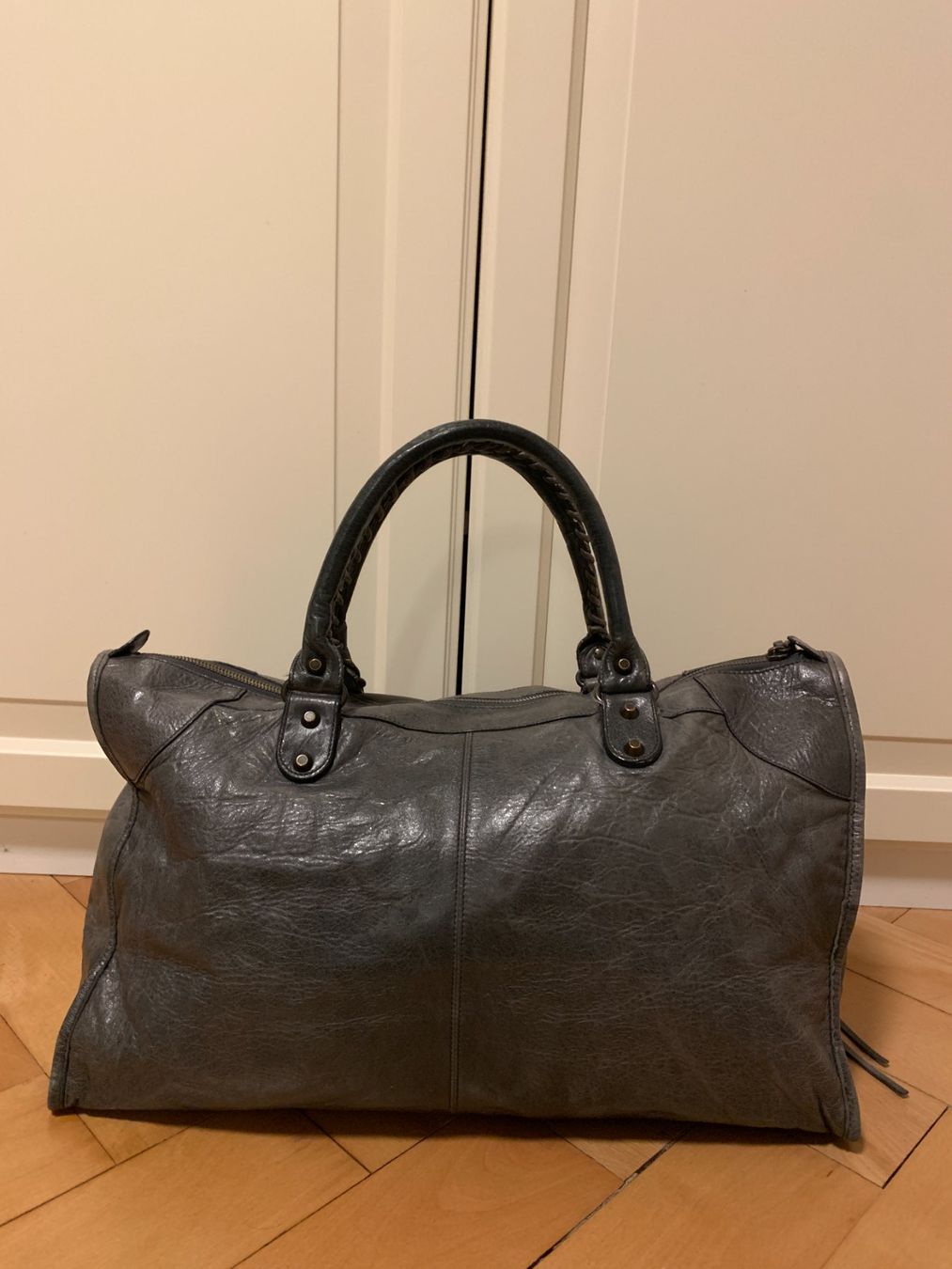 Balenciaga Borse da donna: Balenciaga Work Tasche Leder Grau/Anthrazit – Usato da Zürich venduto da Sera.13 1