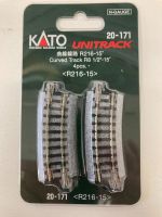 Kato Spur N 20-171 4 Stück Gleis gebogen R 216-15 neu in OVP