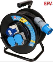 30m Camping Kabelrolle MaxReel 1x CEE16, 2x T23 IP55 Neu