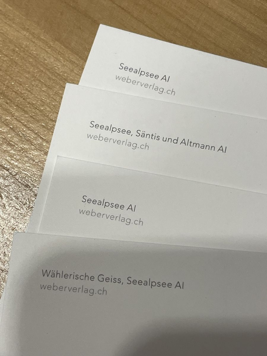 Cartoline postali: 4 AK von Seealpsee – Nuovo (secondo la descrizione) da Rümlang venduto da euqinom16 1