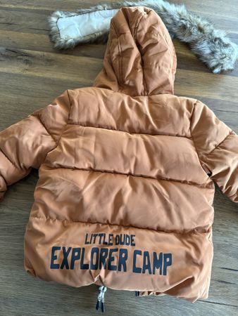 Warme Winterjacke für Jungen Größe 80 🦊