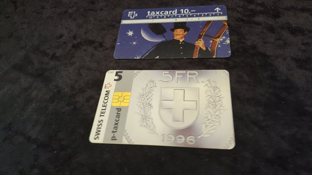 Cartes de téléphone: 2 Taxcards von 1996 – D'occasion à Reinach par 3Guggerli