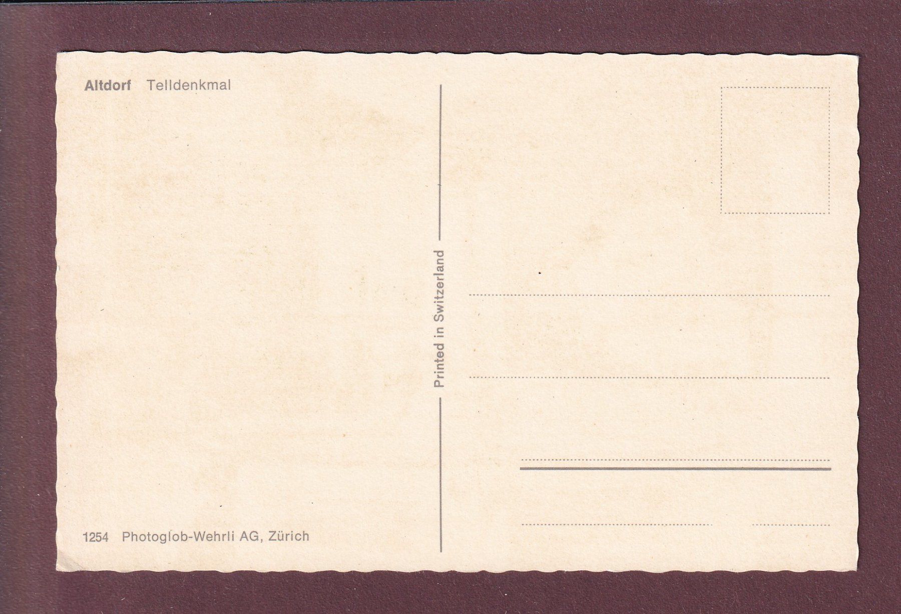 Cartoline postali: ALTDORF - Telldenkmal - Auto – Usato da Pully venduto da nicecards 1