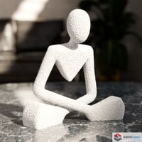 Yoga Sculpture – Meditative Art for Home Decor - 3D Printed