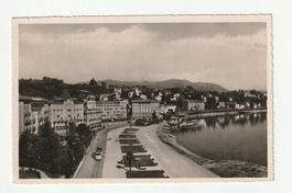 Ansichtskarte Lugano Paradiso Seeufer Tram Gebraucht
