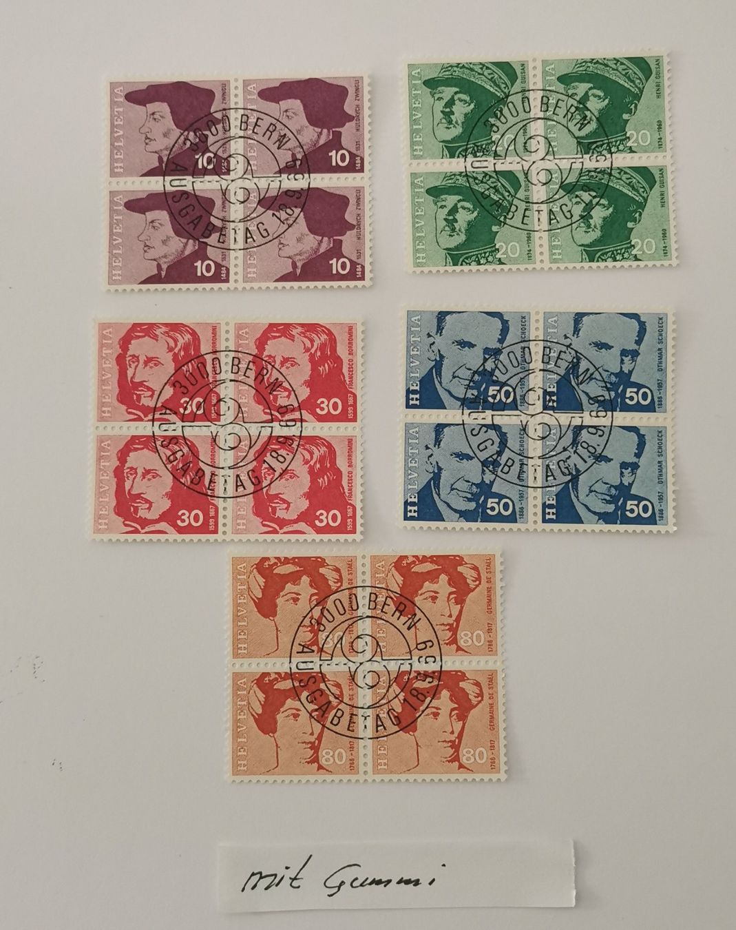 Tous les timbres: 1969 – Neuf (Voir description) à Aadorf par Chnorli-Furz