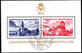 LIECHTENSTEINISCHE BRIEFMARKENAUSSTELLUNG 1972 BLOCK - BR24