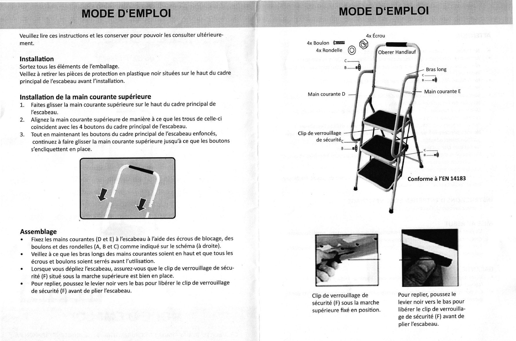 Scale: Escabeau de sécurité Tedura – Nuovo (secondo la descrizione) da Fribourg venduto da Kiki020 3