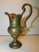 Kanne massive Messing Kanne Messing  18 hoch  14 cm dm