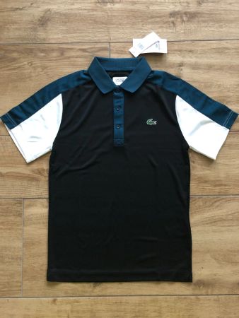 ⭐️LACOSTE⭐️ Sport Polo Shirt Ultra Dry Schwarz/Grün XS 2