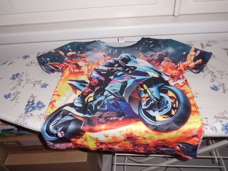 T-Shirt Motorrad (Grösse 116-128) 7-8 Jährig