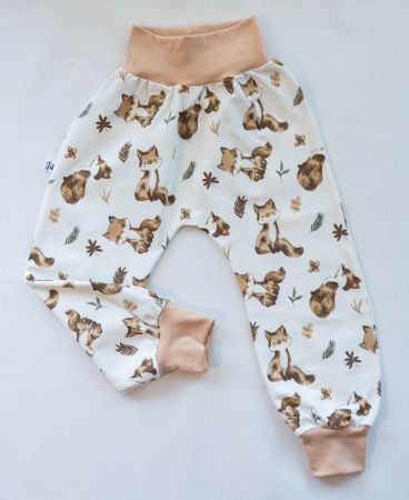 Sweat Pumphose mit Füchsen/Waldtiere Gr.74/80 - NEU