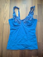 Kudreshov Lingerie Damen BH-Top 80C blau mit Bügel, Spitze