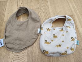 Trixie Lätzchen Bio Baumwolle 2er Set Löwen Motiv beige