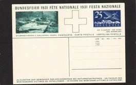 Bundesfeierkarte 1931 , Nr.53 l d , Alpenkette