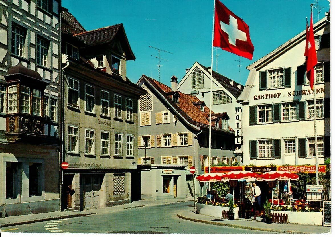Ansichtskarten: Hotel Schwanen St.Gallen – Gebraucht aus Hochdorf von Ziegel-16