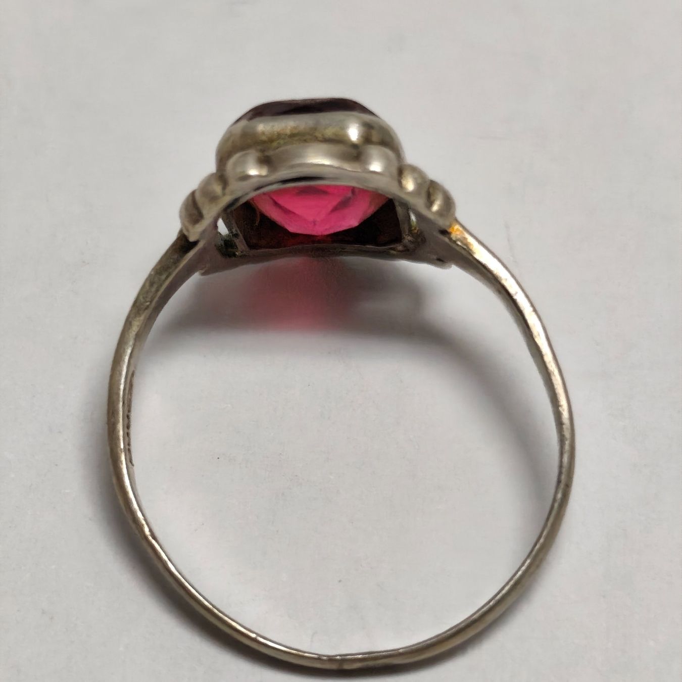 Bagues: Vintage Silberring 800 mit rotem glass #B2 – D'occasion à Châtelaine par Tropic.Watch2 4