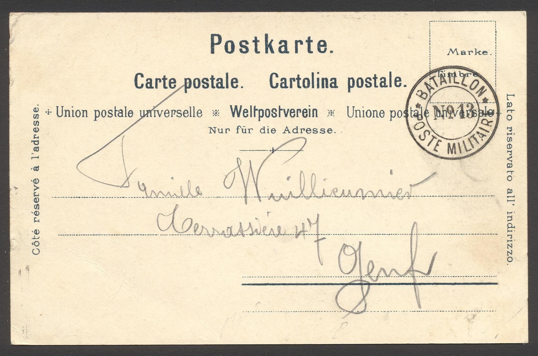 Cartoline postali: PK Infanterie Schweiz. Armee – Usato da Siebnen venduto da Fstaehli 1