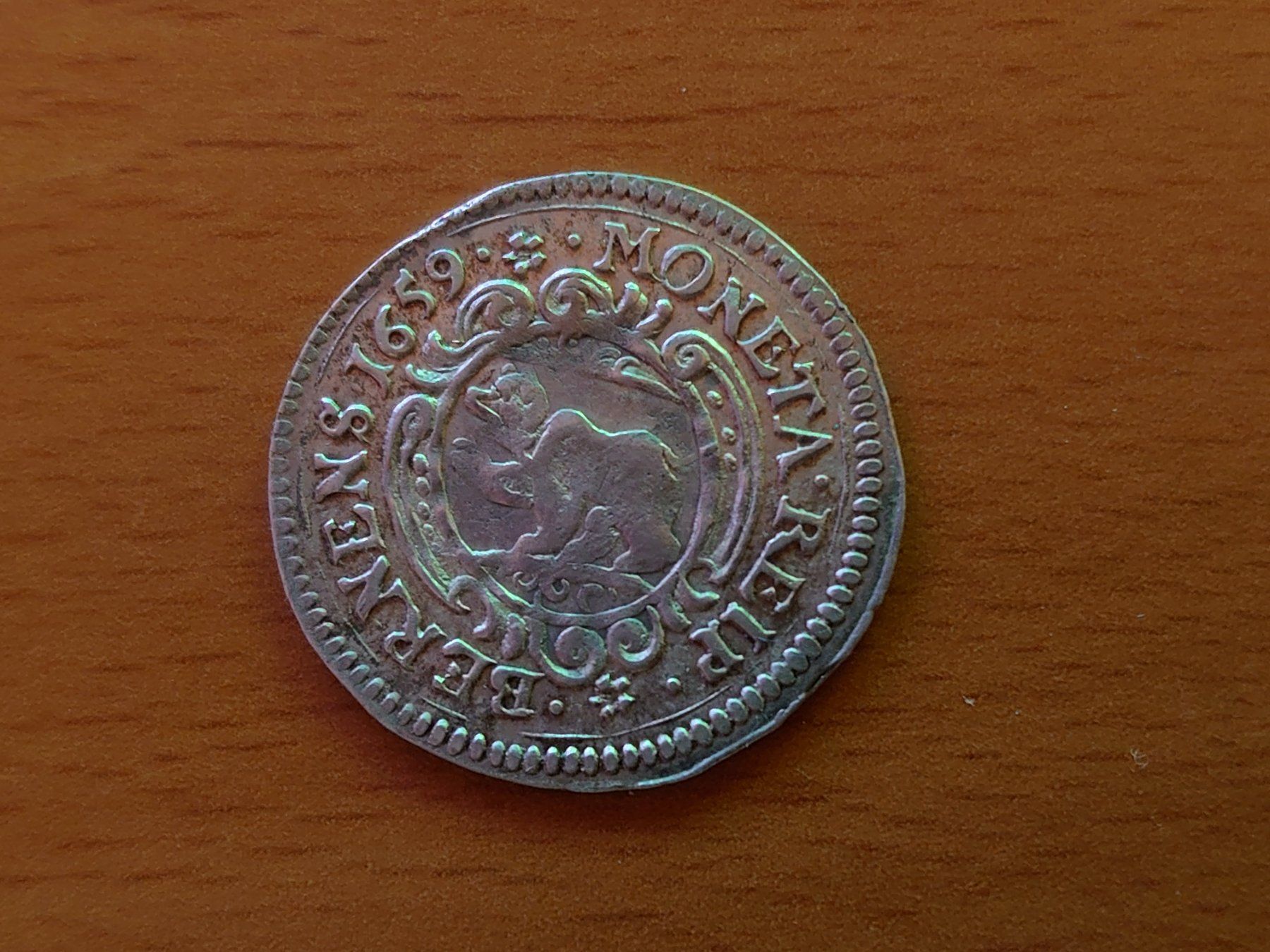 Alle Münzen: Bern: 20 Kreuzer 1659 (Silber) – Gebraucht aus Pfungen von Aguti77