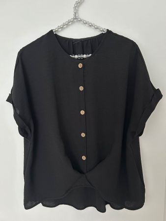 Stylische  Damenbluse Gr.42, schwarz- Sommerhit!