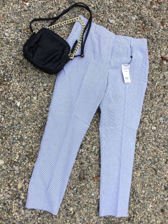 Pantalon blanc/bleu ligné marque OVS new