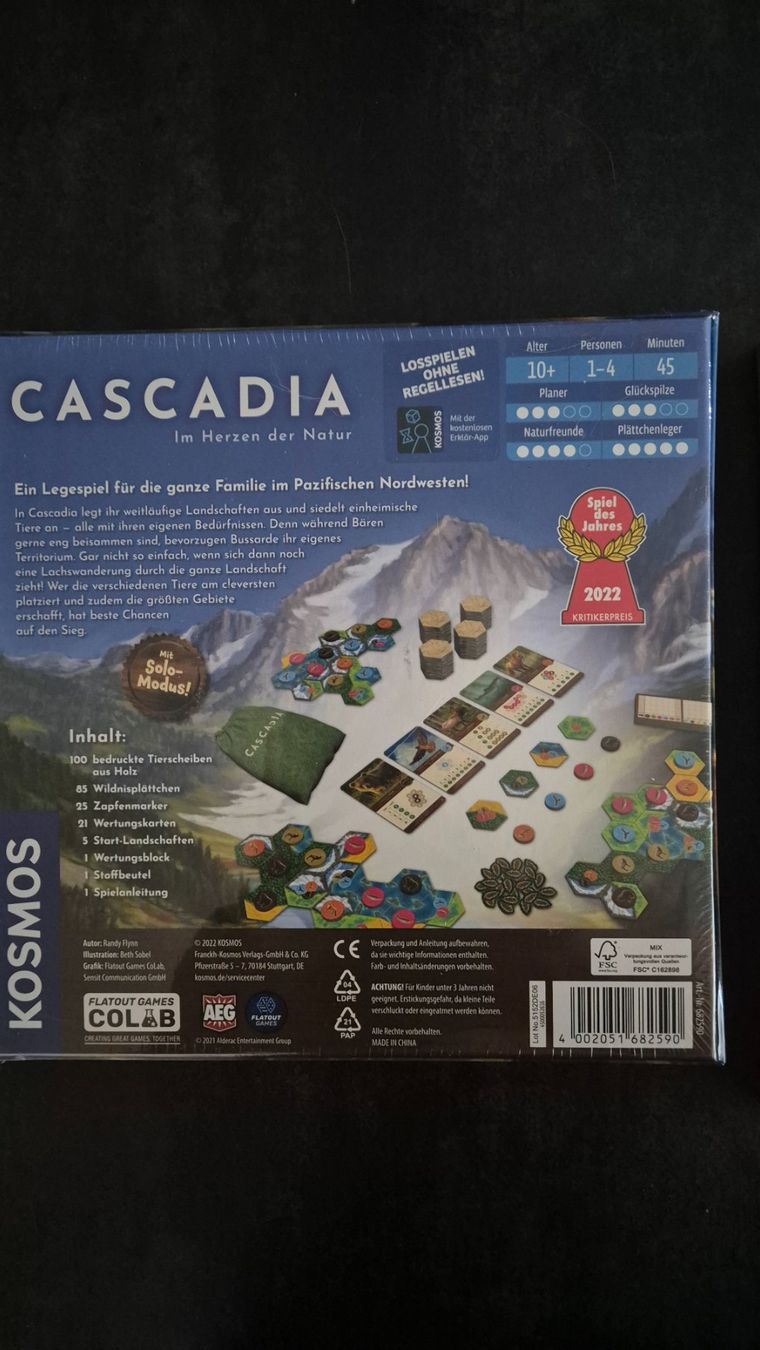 Giochi: Cascadia + Botanicus, Originalverpackt – Nuovo e nell'imballaggio originale da Freienstein venduto da Murloc 2