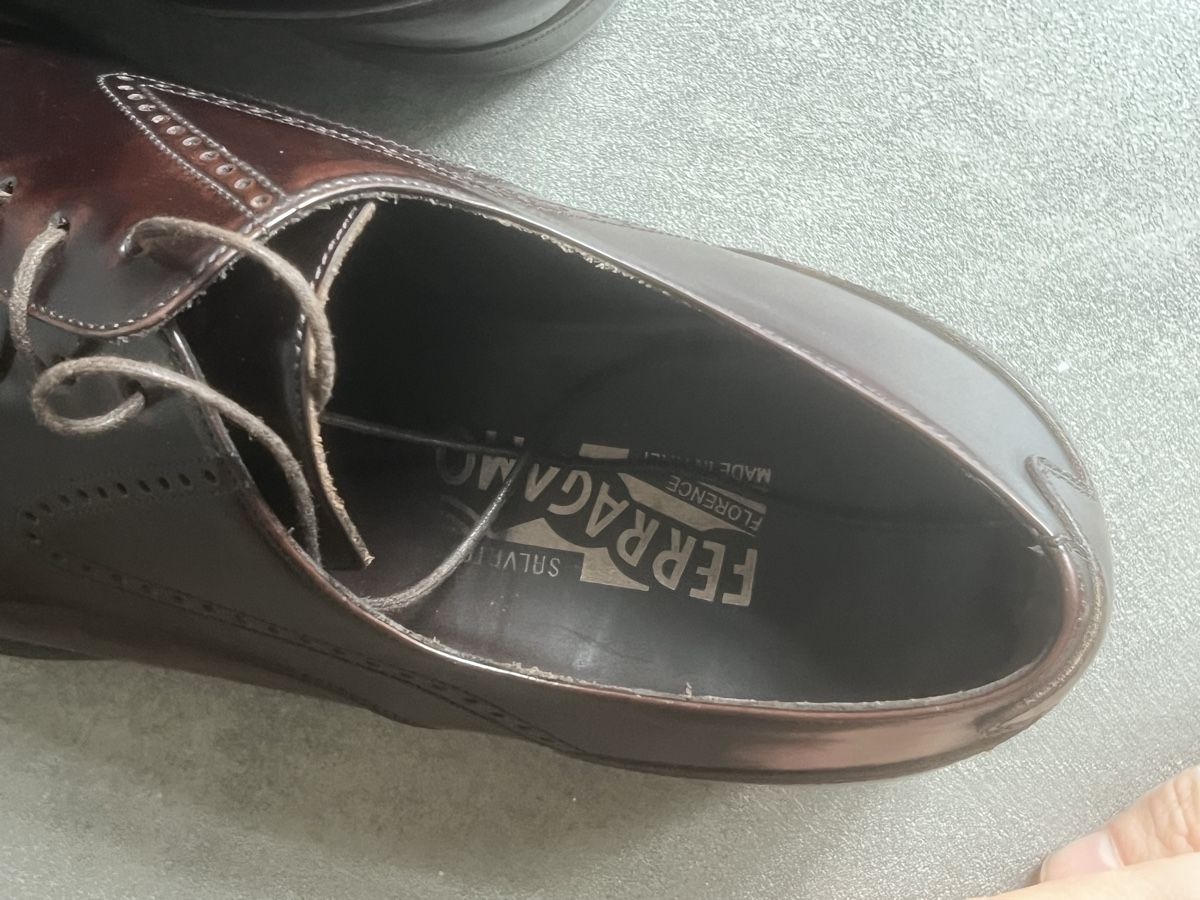 Salvatore Ferragamo Scarpe da uomo: Ferragamo Brown Leather Dress Shoe - Size EU 44.5 – Usato da Zürich venduto da Swizzler 2