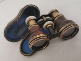 Antikes Opernglas / Fernglas mit Etui