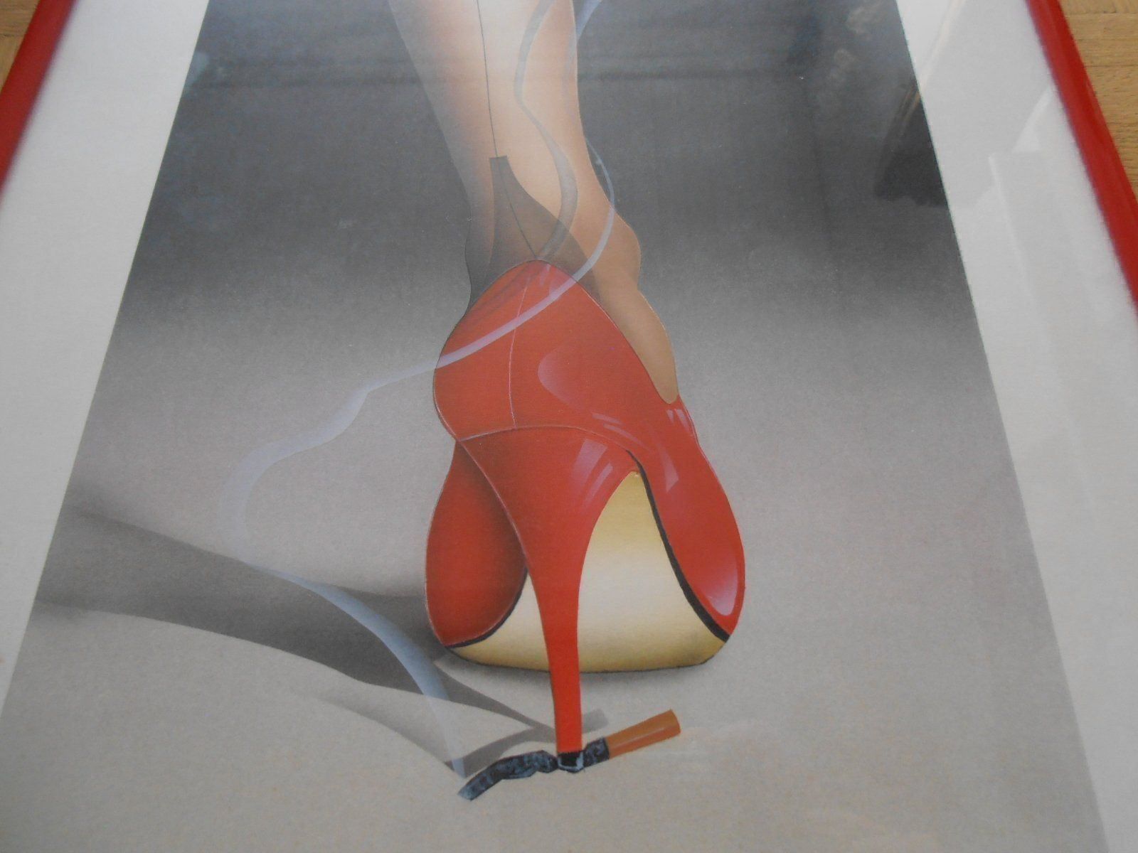 Poster & Bilder: Original Airbrush - Bild .  roter Schuh – Gebraucht aus bern von malfobe 1