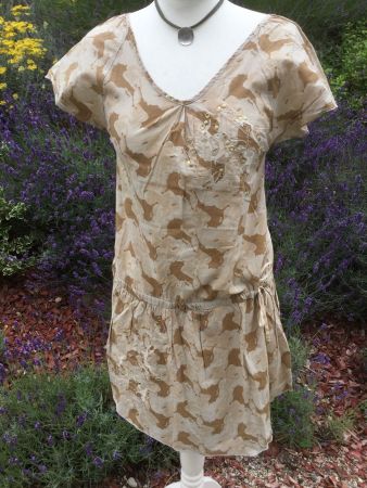 Robe/Tunique beige marque LOIS, taille S, NEUF