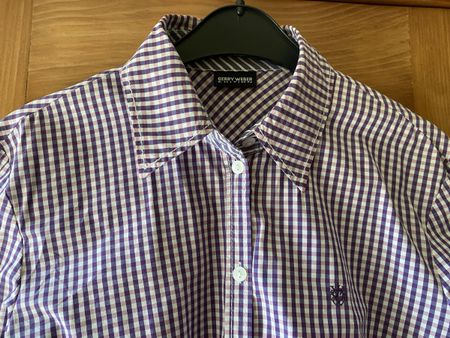 Gerry Weber Hemd Karomuster Lila Grösse 38 neuwertig