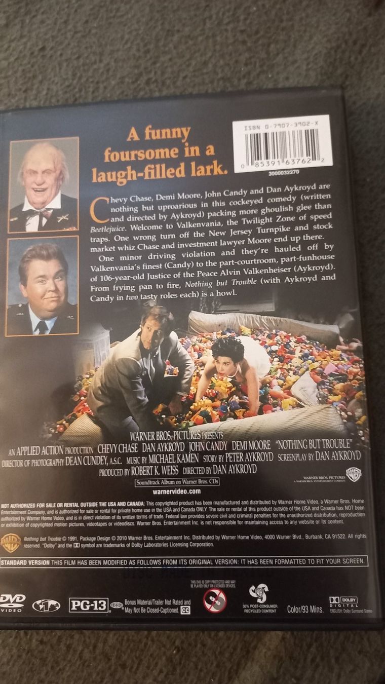 Tutti i DVDs: Nothing But Trouble DVD English – Usato da Olten venduto da Donatello1984 1