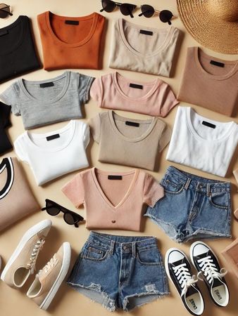 Nr 60 Damen T Shirt Paket Gr S 6 St Basic Baumwolle Lot Set