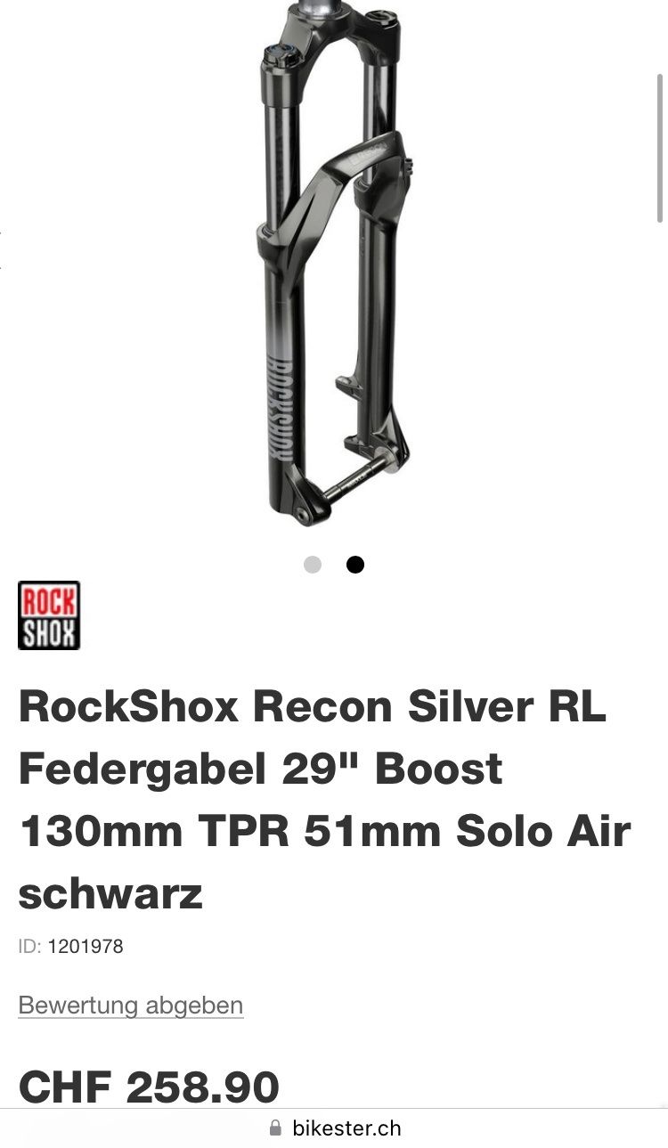 Rockshox Pezzi di ricambio: Rock Shox Federgabel Recon Silver RL – Usato da Regensdorf venduto da Supermonkey89 5