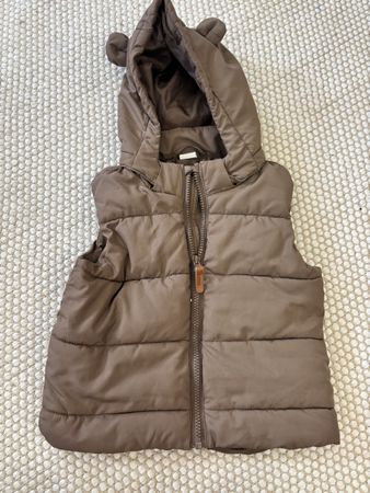 H&M Weste braun mit Kapuze und Ohren Grösse 98 gut