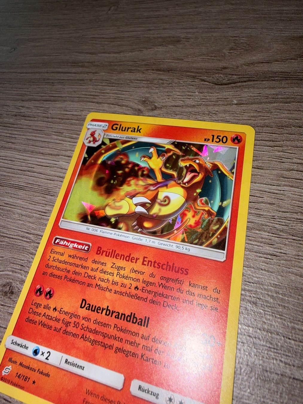 Pokémon Sammelbilder & Trading cards: Charizard #14 Team Up Cracked Ice Holo DE – Gebraucht aus Kilchberg ZH von TCG-Dealer