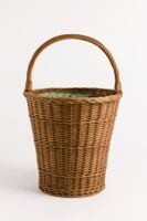 Vintage Wicker Basket with Handle - Autumn Home Decor