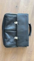 Elegante Aktentasche aus Leder, schwarz