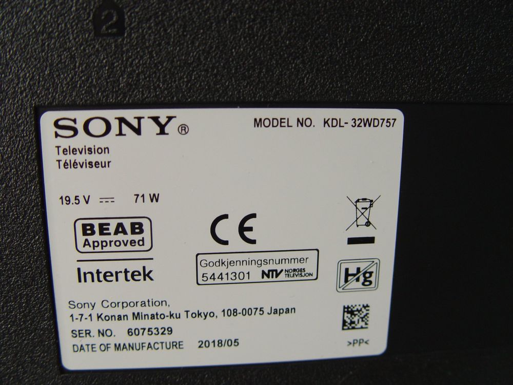 SONY KDL-32WD757 BRAVIA Smart TV (LCD, Full HD) | Kaufen auf Ricardo