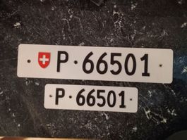 2x Nummernschild PTT Post 66501 ausrangiert