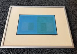 Aldo Racchi 19202008  Komposition in Blau, 1978
