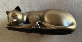Katzen Figur / Skulptur / Metall vom Künstler signiert 2002
